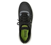 GO RUN GLIDE-STEP FLEX-RADAR, BLACK/LIME Footwear Top View