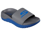 GO RECOVER SANDAL, CHARCOAL/BLUE Footwear Right View