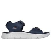 GO WALK FLEX SANDAL, NAVY/ORANGE Footwear Lateral View