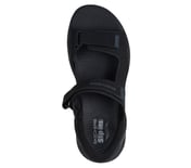 GO WALK ARCH FIT 2.0 SANDAL, BLACK Footwear Top View