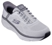 SKECHERS SLIP-INS RF: D'LUX WALKER 2.0 - REZINATE, Grey Footwear Right View