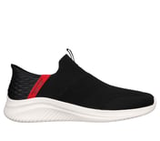 Skechers Slip-ins: Ultra Flex 3.0 - Viewpoint, BLACK/RED Footwear Lateral View