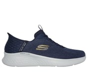 SKECHERS SLIP-INS: SKECH-LITE PRO - PRIMEBASE, NAVY/YELLOW Footwear Lateral View