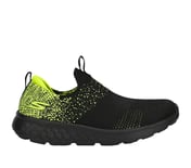 GO RUN 400, BLACK/LIME Footwear Lateral View