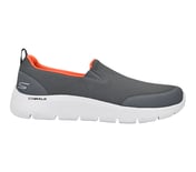GO WALK FLEX, CHARCOAL/ORANGE Footwear Lateral View