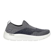 GO WALK FLEX, CHARCOAL/NAVY Footwear Lateral View