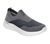 GO WALK FLEX, CHARCOAL/NAVY Footwear Right View