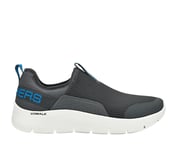 GO WALK FLEX, CHARCOAL/BLUE Footwear Lateral View
