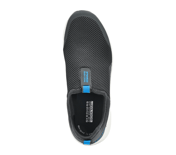 GO WALK FLEX, CHARCOAL/BLUE Footwear Top View