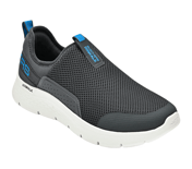 GO WALK FLEX, CHARCOAL/BLUE Footwear Right View
