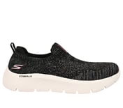 GO WALK FLEX, BLACK/MULTI Footwear Lateral View