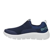 GO WALK FLEX, NAVY/AQUA Footwear Left View