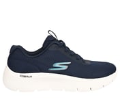 GO WALK FLEX, NAVY Footwear Lateral View