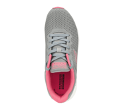 GO RUN ELEVATE, GREY / CORAL Footwear Top View