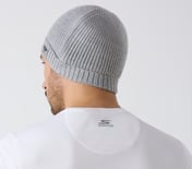 SKECHERS SELF DESIGN BEANIE, GRAY Accessories Left View