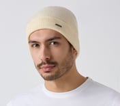 SKECHERS UNISEX SOLID BEANIE, OFF WHITE Accessories Bottom View