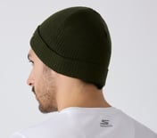 SKECHERS UNISEX SOLID BEANIE, OLIVE Accessories Left View