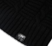 SKECHERS CABLE KNIT BEANIE, BLACK Accessories Top View