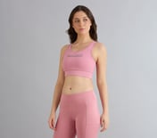 BRANDED RACERBACK BRA, PURPLE/YELL