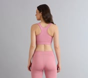 BRANDED RACERBACK BRA, PURPLE/YELL