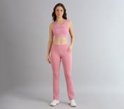 BRANDED RACERBACK BRA, PURPLE/YELL