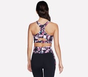 MISTY FLORAL ZIP FRONT BRA, BLACK/MAUVE