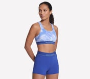 SKECHERS PACE BRA PRINTED, LIGHT BLUE/LAVENDER