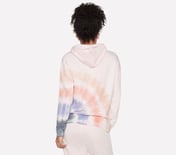 BOBS CRESCENT TIE DYE HOODIE, PINK