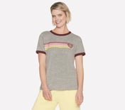 BOBS HEART STRIPES RINGER T-SHIRT, GREY