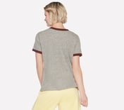 BOBS HEART STRIPES RINGER T-SHIRT, GREY