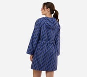 MONOGRAM TRENCH COAT, ROYAL/YELLOW