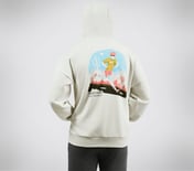 AD BURN OFF HOODIE, OFF WHITE/GREY