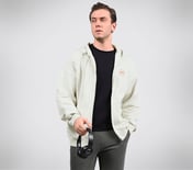AD BURN OFF HOODIE, OFF WHITE/GREY