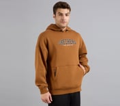 LOS ANGELES HONEYCOMB HOODIE, CHARCOAL/ORANGE