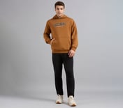 LOS ANGELES HONEYCOMB HOODIE, CHARCOAL/ORANGE