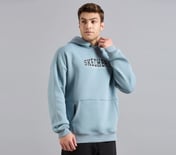 LOS ANGELES HONEYCOMB HOODIE, OFF WHITE/NAVY