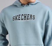 LOS ANGELES HONEYCOMB HOODIE, OFF WHITE/NAVY