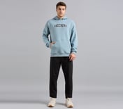 LOS ANGELES HONEYCOMB HOODIE, OFF WHITE/NAVY