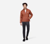 PUFFER FZ JACKET, BROWN Apparel Left View