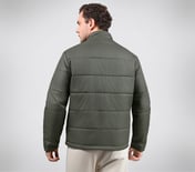 PUFFER FZ JACKET, CHOCOLATE/GREEN Apparel Left View