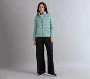 PUFFER FZ JACKET, OFF WHITE/NAVY