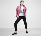 PUFFER FZ JACKET, PURPLE/YELL