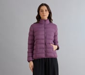 PUFFER FZ JACKET, WHITE/PINK/PERIWINKLE