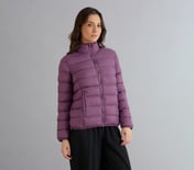 PUFFER FZ JACKET, WHITE/PINK/PERIWINKLE