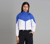 COLOR BLOCKED JACKET, WHITE
