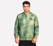 OASIS SMOKE BOMBER JACKET, LIGHT GREY/GREEN Apparel Lateral View