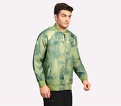 OASIS SMOKE BOMBER JACKET, LIGHT GREY/GREEN Apparel Top View