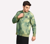OASIS SMOKE BOMBER JACKET, LIGHT GREY/GREEN Apparel Right View