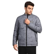 OASIS SPLATTER PUFFER, WHITE/CHARCOAL