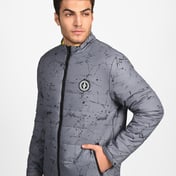 OASIS SPLATTER PUFFER, WHITE/CHARCOAL